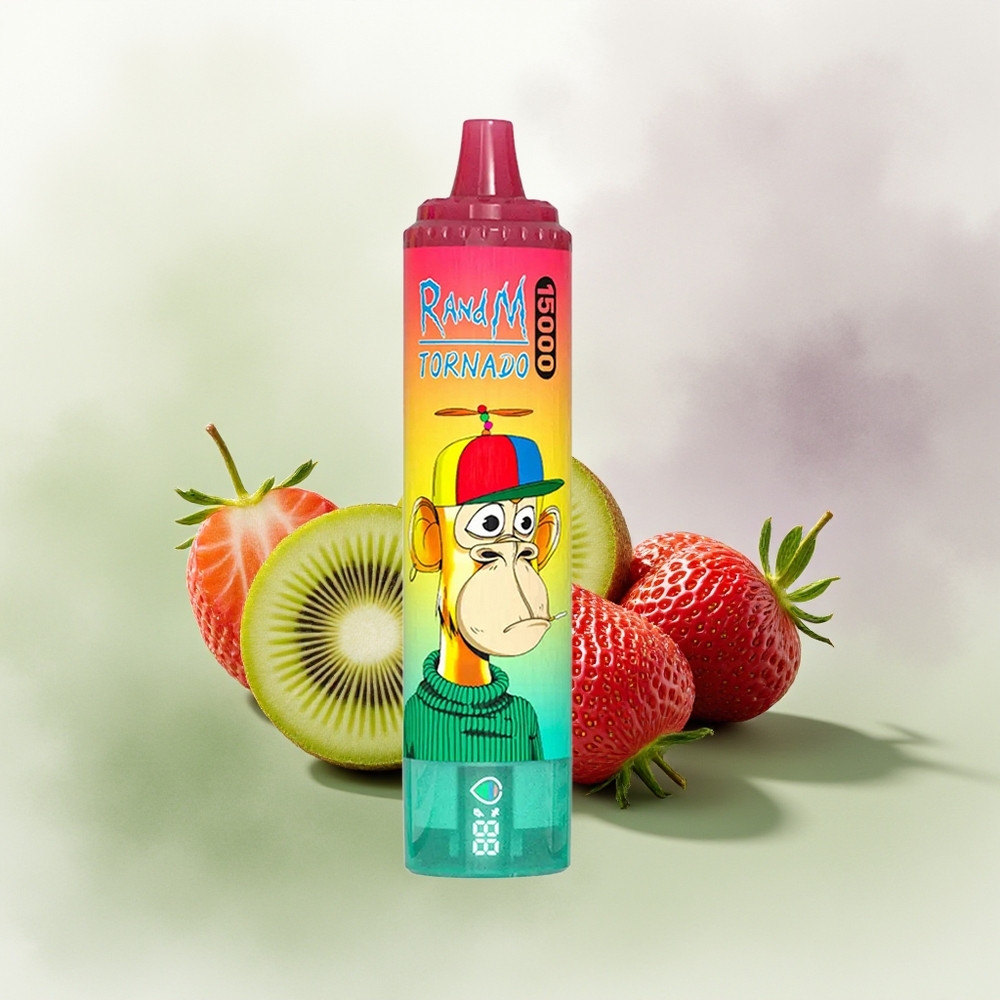 Wholesale Pakistan RandM Fumot Tornado 15000 Puffs Disposable Vape Strawberry Kiwi 0%,2%,3%,5% Nicotine Contain