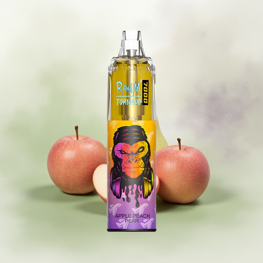 Wholesale Pakistan RandM Fumot Tornado 7000 Puffs Disposable Vape Apple Peach Pear 0%,2%,3%,5% Nicotine Contain
