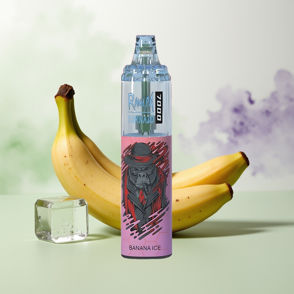 Wholesale Pakistan RandM Fumot Tornado 7000 Puffs Disposable Vape Banana Ice 0%,2%,3%,5% Nicotine Contain