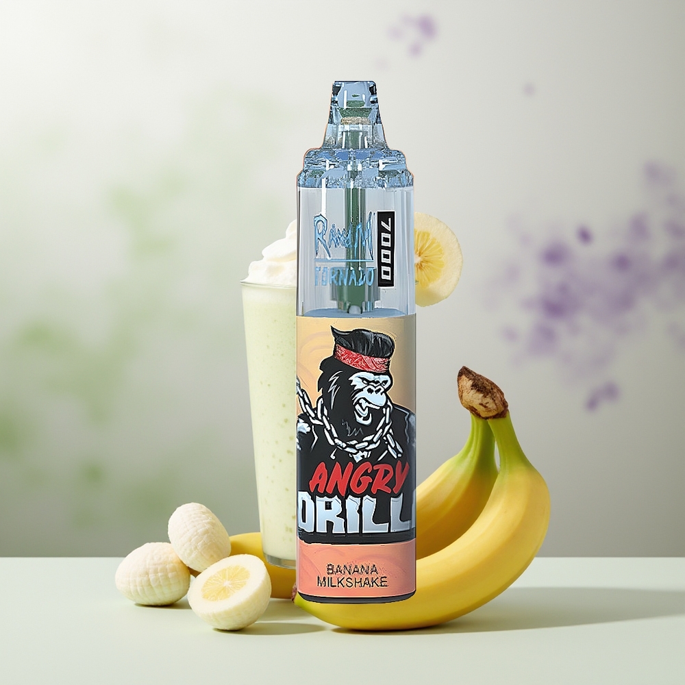 Wholesale Pakistan RandM Fumot Tornado 7000 Puffs Disposable Vape Banana Milkshake 0%,2%,3%,5% Nicotine Contain