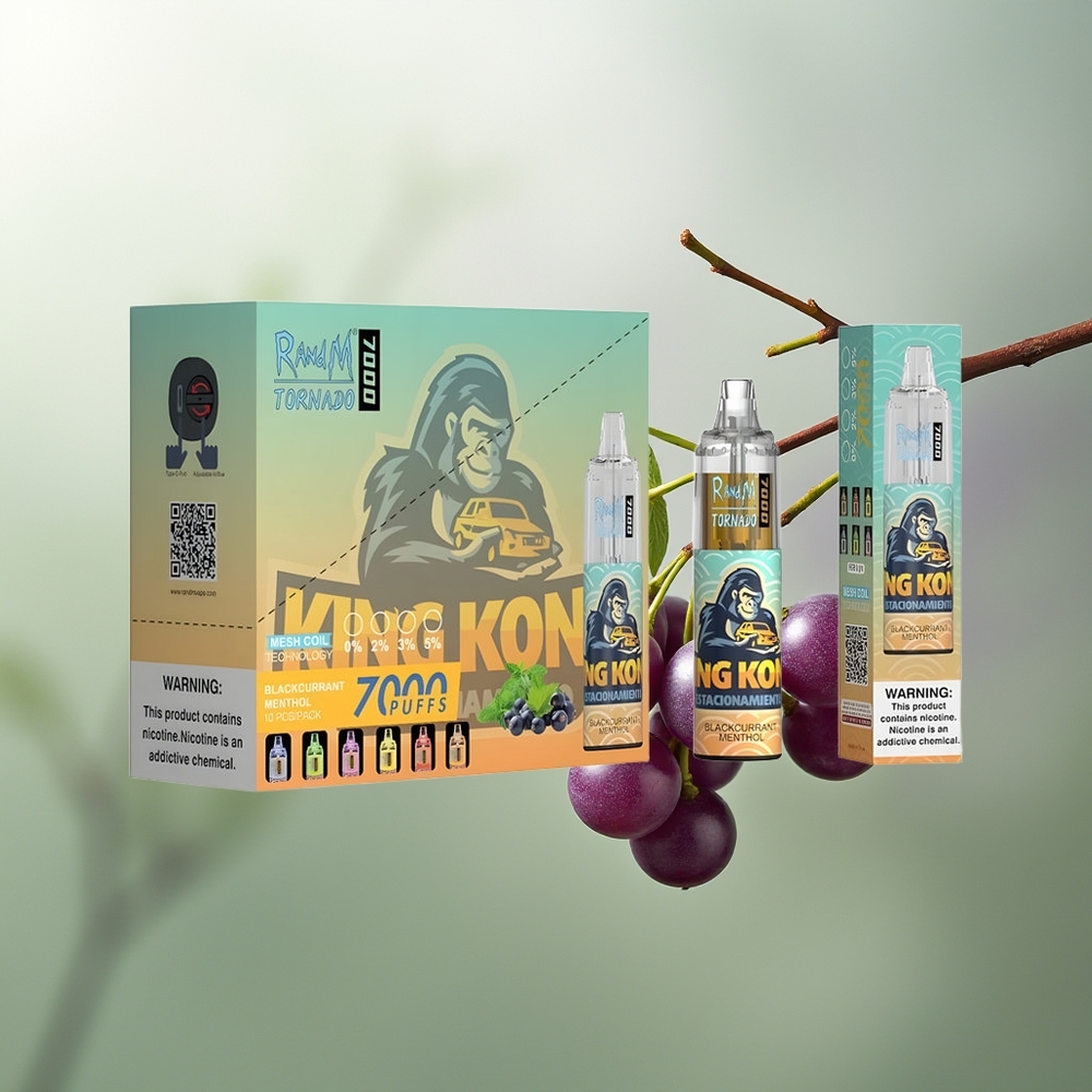 Wholesale Pakistan RandM Fumot Tornado 7000 Puffs Disposable Vape Blackcurrant Menthol 0%,2%,3%,5% Nicotine Contain