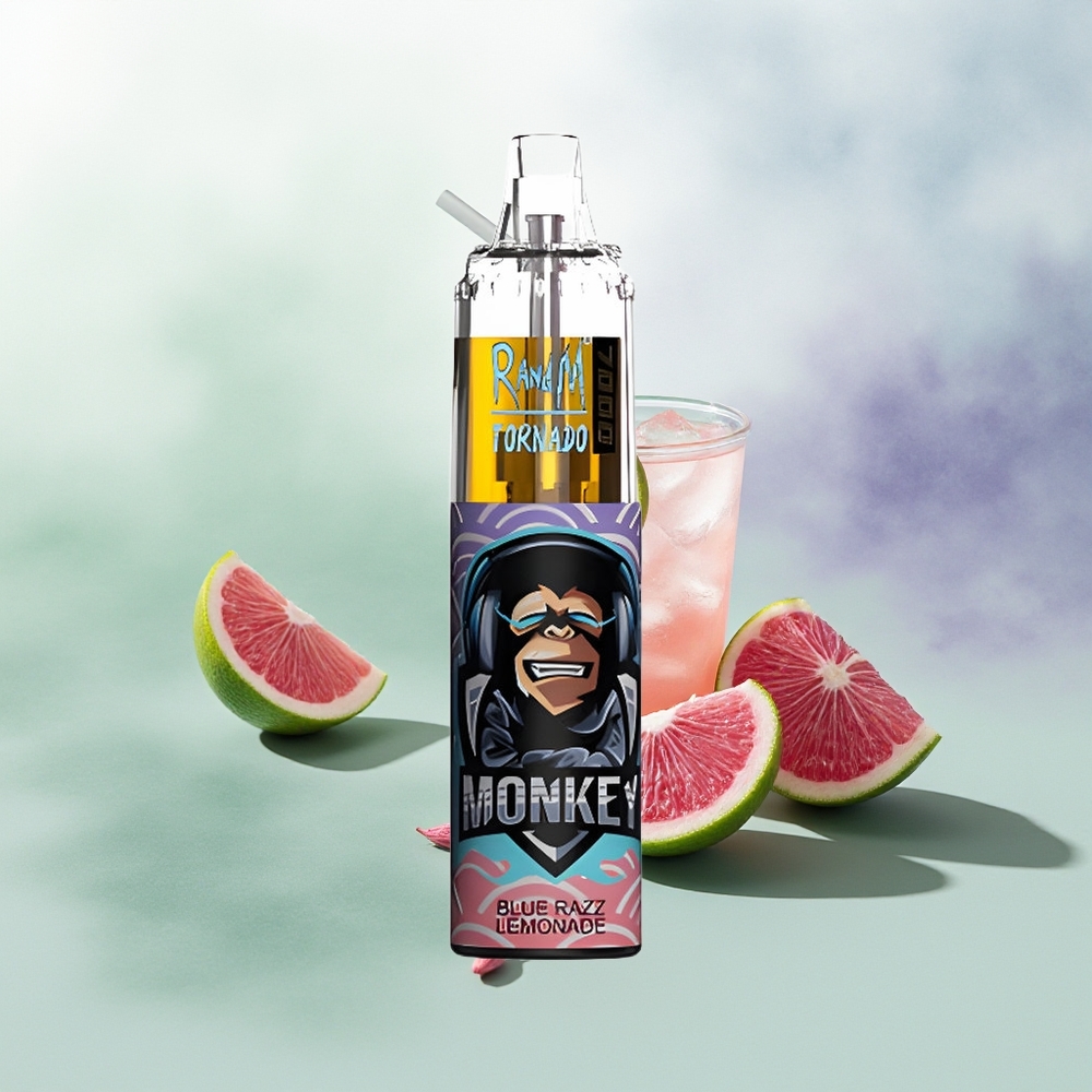 Wholesale Pakistan RandM Fumot Tornado 7000 Puffs Disposable Vape Blue Razz Lemonade 0%,2%,3%,5% Nicotine Contain