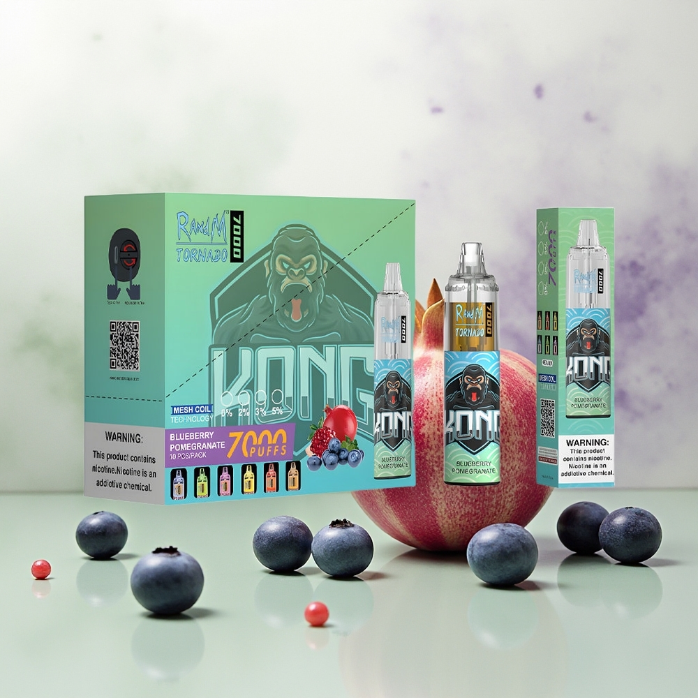 Wholesale Pakistan RandM Fumot Tornado 7000 Puffs Disposable Vape Blueberry Pomegranate 0%,2%,3%,5% Nicotine Contain