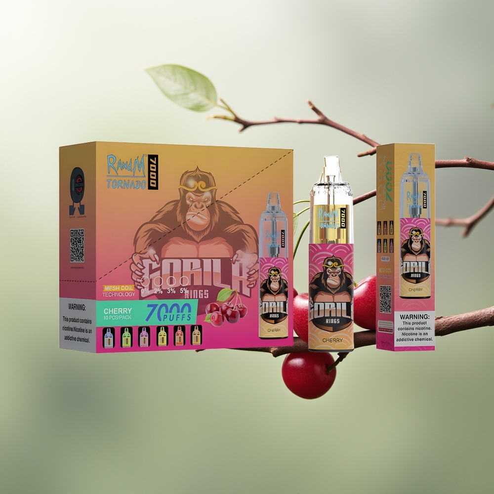 Wholesale Pakistan RandM Fumot Tornado 7000 Puffs Disposable Vape Cherry 0%,2%,3%,5% Nicotine Contain