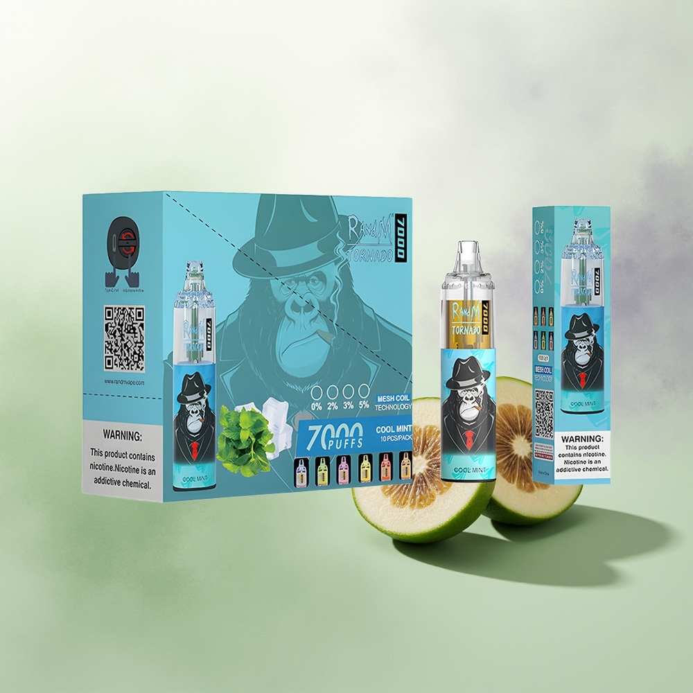Wholesale Pakistan RandM Fumot Tornado 7000 Puffs Disposable Vape Cool Mint 0%,2%,3%,5% Nicotine Contain