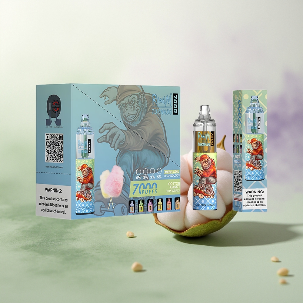 Wholesale Pakistan RandM Fumot Tornado 7000 Puffs Disposable Vape Cotton Candy 0%,2%,3%,5% Nicotine Contain