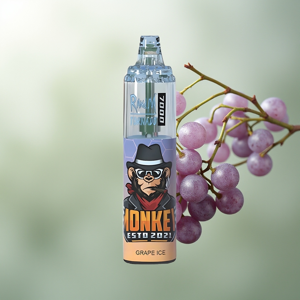 Wholesale Pakistan RandM Fumot Tornado 7000 Puffs Disposable Vape Grape Ice 0%,2%,3%,5% Nicotine Contain