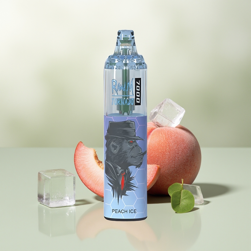 Wholesale Pakistan RandM Fumot Tornado 7000 Puffs Disposable Vape Peach Ice 0%,2%,3%,5% Nicotine Contain