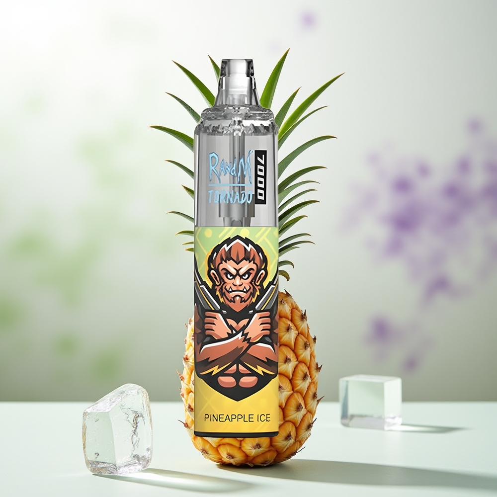 Wholesale Pakistan RandM Fumot Tornado 7000 Puffs Disposable Vape Pineapple Ice 0%,2%,3%,5% Nicotine Contain