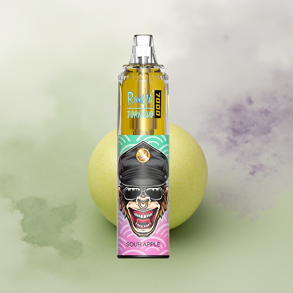 Wholesale Pakistan RandM Fumot Tornado 7000 Puffs Disposable Vape Sour Apple 0%,2%,3%,5% Nicotine Contain