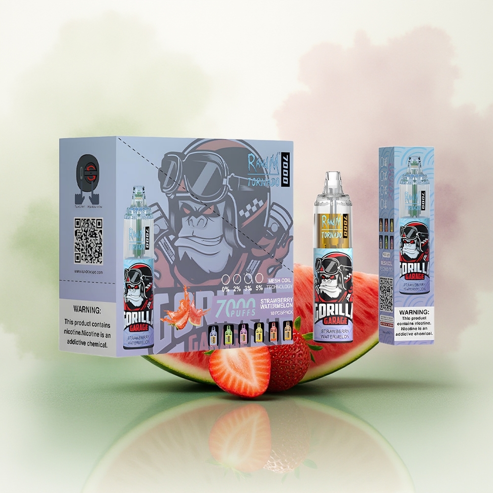 Wholesale Pakistan RandM Fumot Tornado 7000 Puffs Disposable Vape Strawberry Watermelon 0%,2%,3%,5% Nicotine Contain