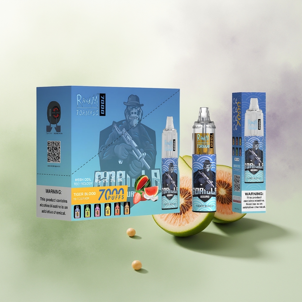 Wholesale Pakistan RandM Fumot Tornado 7000 Puffs Disposable Vape Tiger Blood 0%,2%,3%,5% Nicotine Contain
