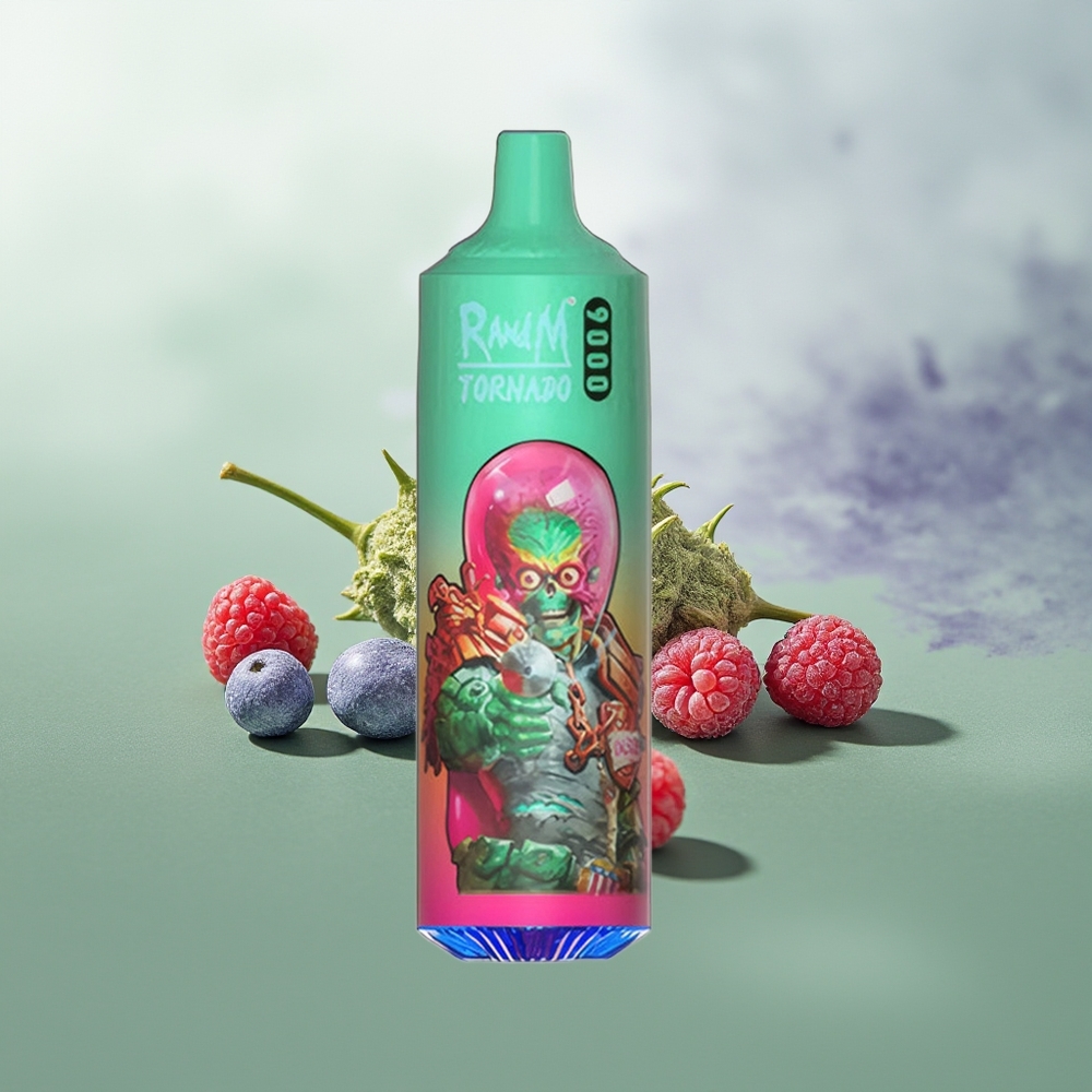 Wholesale Pakistan RandM Fumot Tornado 9000 Puffs Disposable Vape Blue Razz Kush