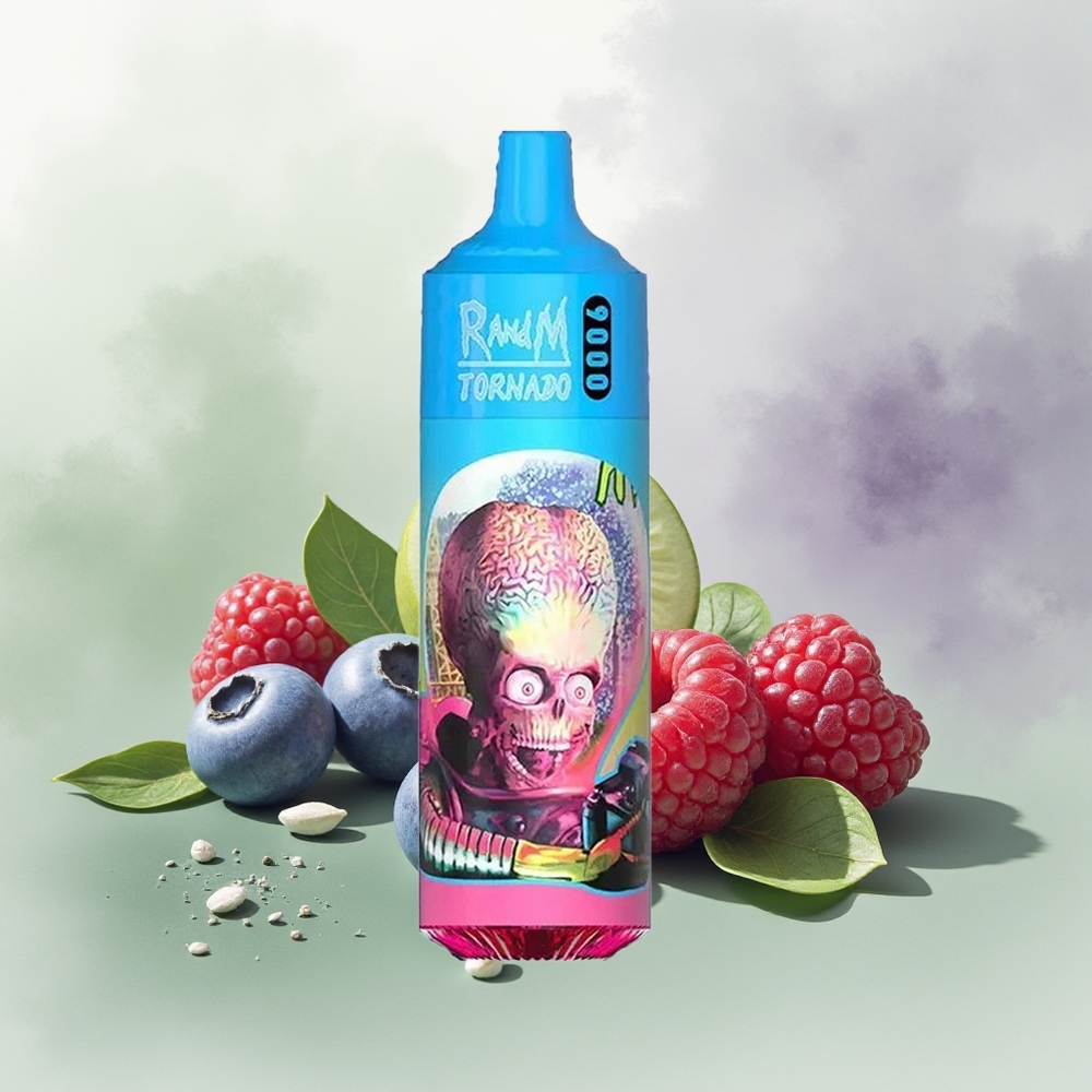 Wholesale Pakistan RandM Fumot Tornado 9000 Puffs Disposable Vape Blueberry Sour Raspberry