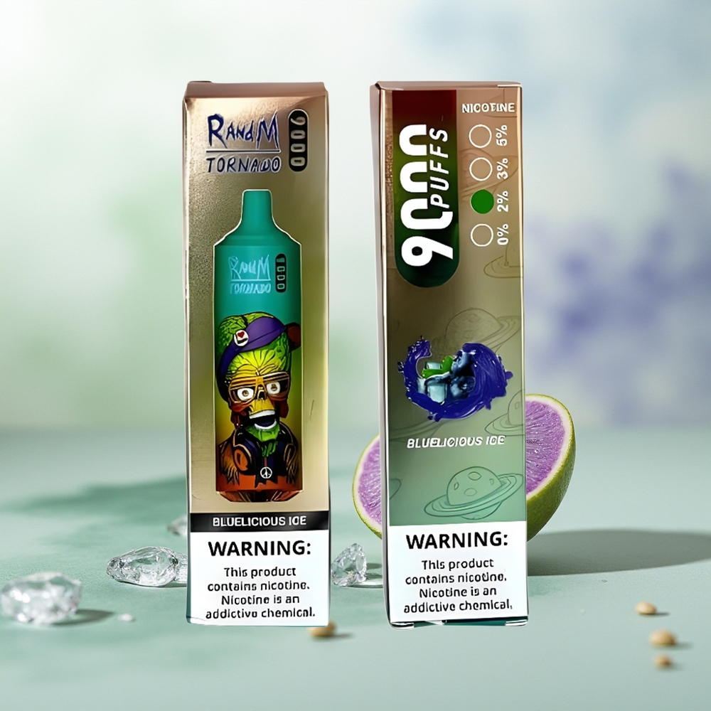 Wholesale Pakistan RandM Fumot Tornado 9000 Puffs Disposable Vape Bluelicious Ice