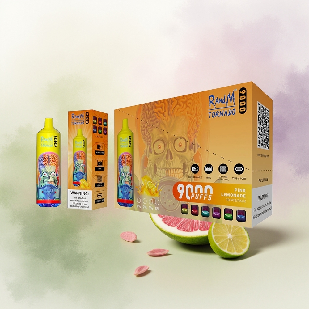 Wholesale Pakistan RandM Fumot Tornado 9000 Puffs Disposable Vape Pink Lemonade