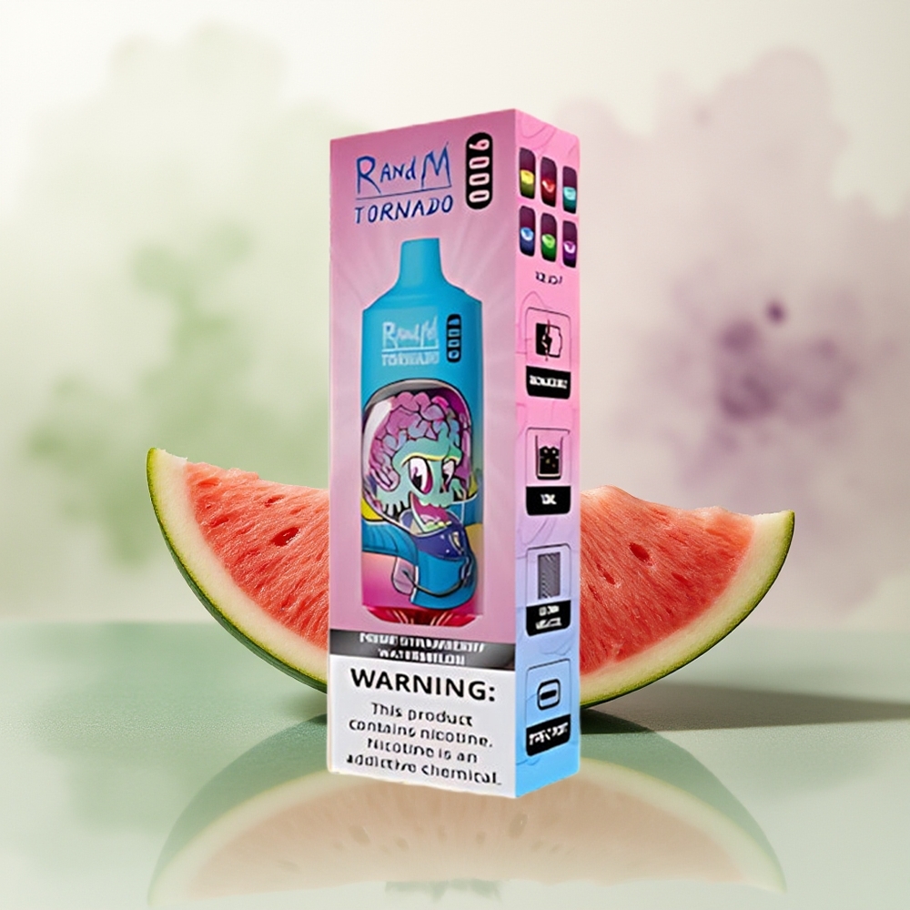 Wholesale Pakistan RandM Fumot Tornado 9000 Puffs Disposable Vape Prime Strawberry Watermelon