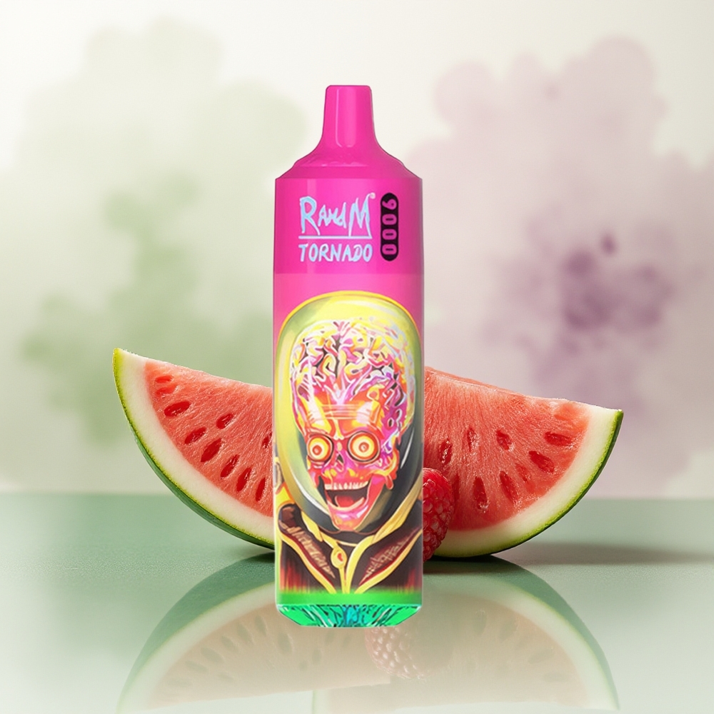 Wholesale Pakistan RandM Fumot Tornado 9000 Puffs Disposable Vape Raspberry Watermelon