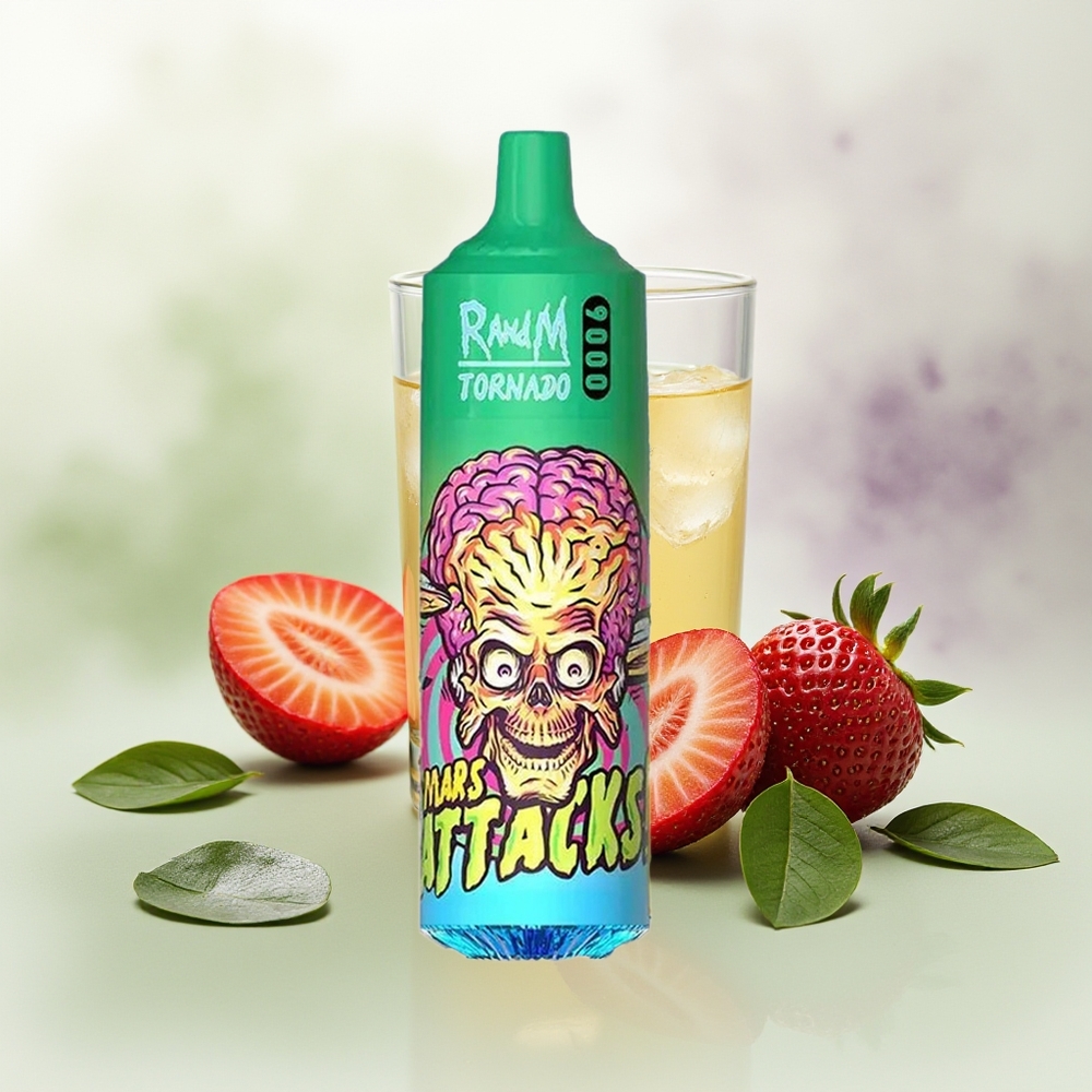 Wholesale Pakistan RandM Fumot Tornado 9000 Puffs Disposable Vape Strawberry Lemonade