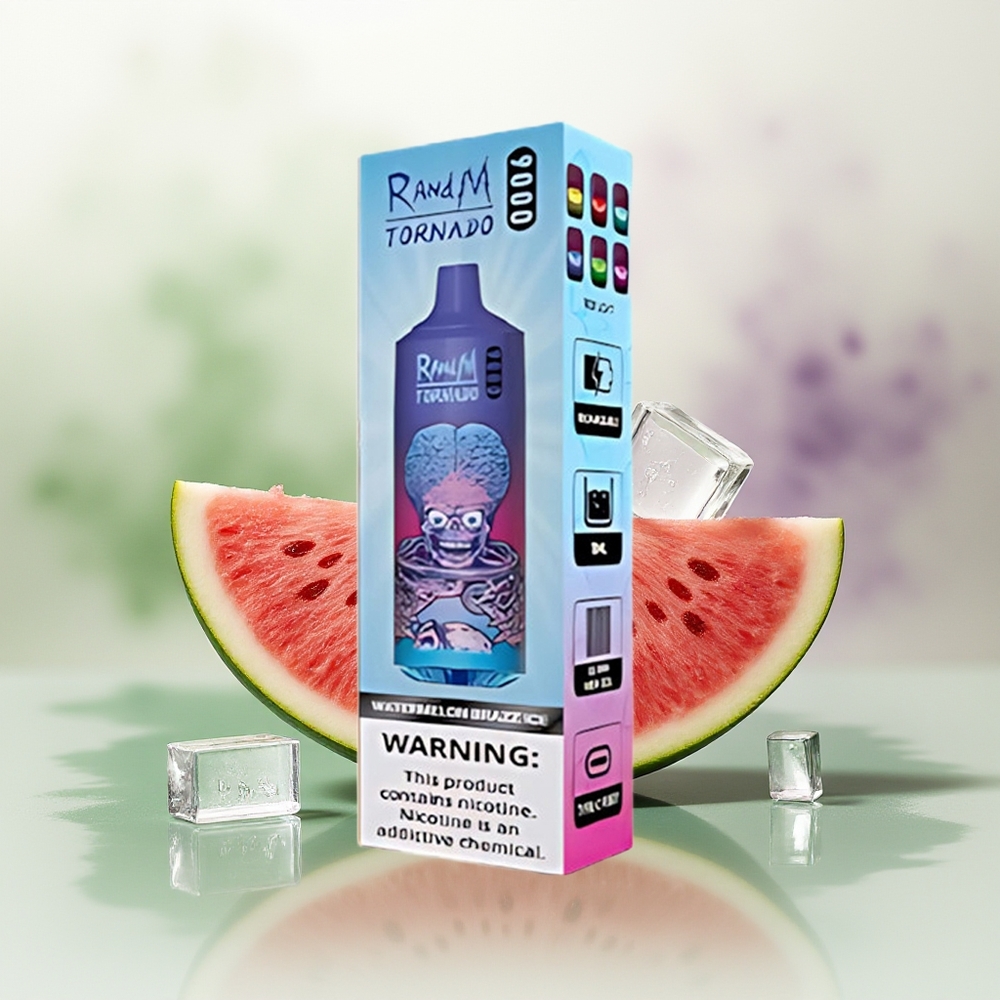 Wholesale Pakistan RandM Fumot Tornado 9000 Puffs Disposable Vape Watermelon Brazz Ice