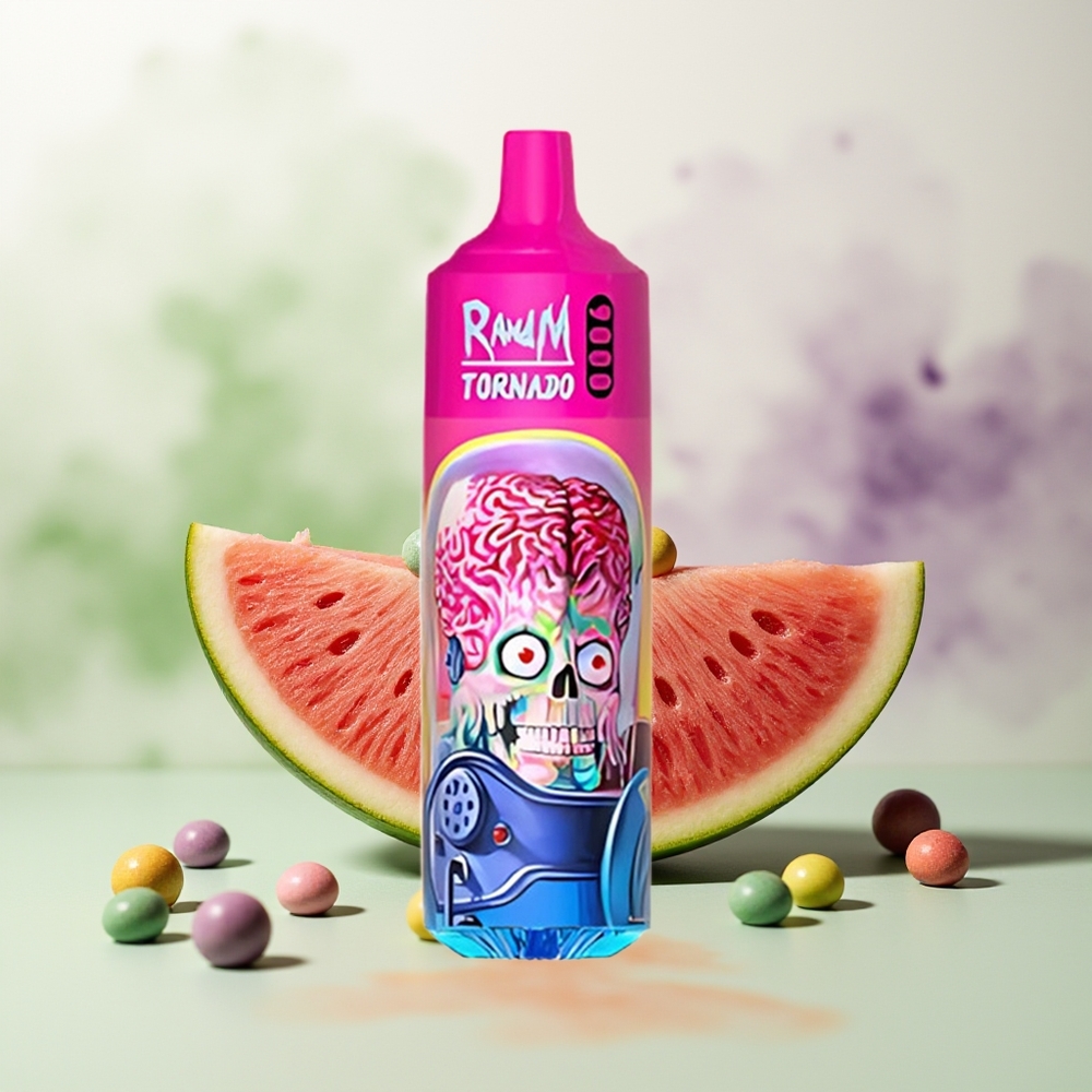 Wholesale Pakistan RandM Fumot Tornado 9000 Puffs Disposable Vape Watermelon Skittles