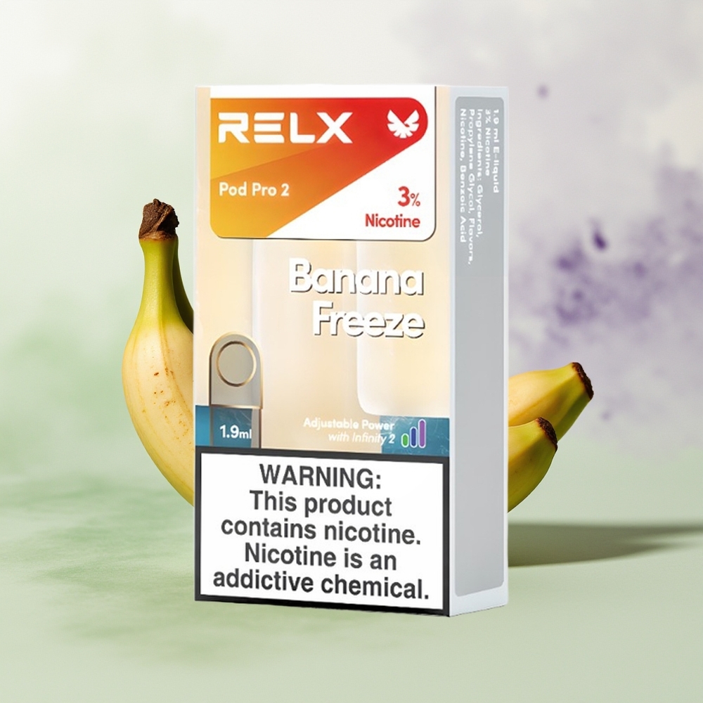 Wholesale Pakistan Relx Pod Pro 2 Vape Device Banana Freeze 30mg/ml Nicotine Contain