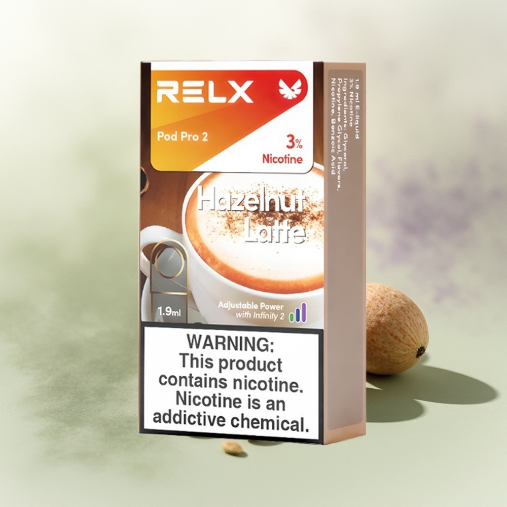 Wholesale Pakistan Relx Pod Pro 2 Vape Device Hazelnut Latte 30mg/ml Nicotine Contain