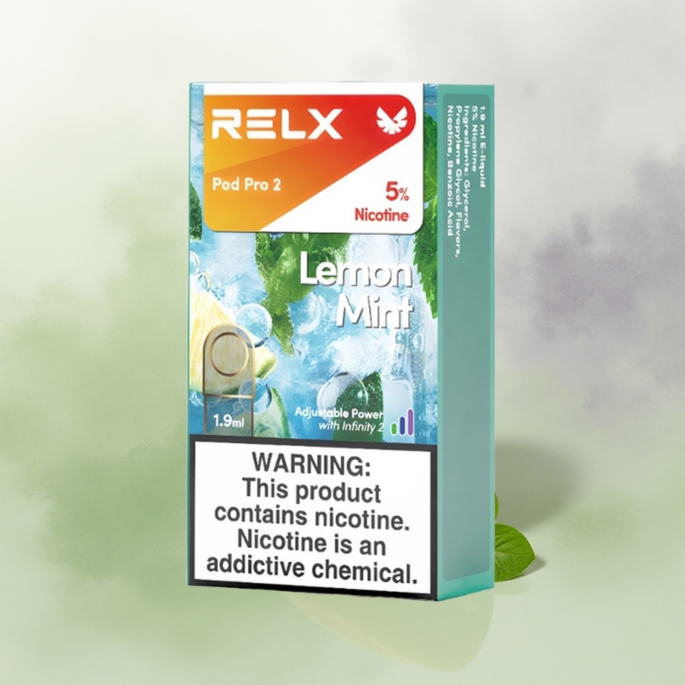 Wholesale Pakistan Relx Pod Pro 2 Vape Device Lemon Mint 50mg/ml Nicotine Contain