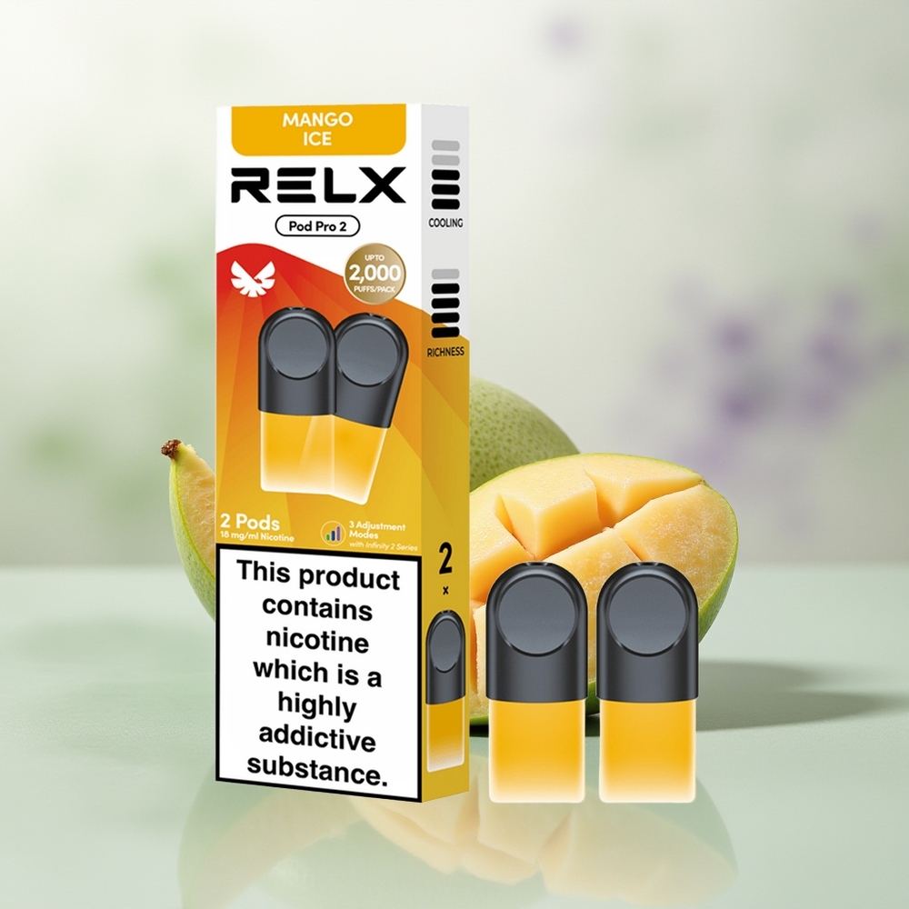 Wholesale Pakistan Relx Pod Pro 2 Vape Device Mango Ice 18mg/ml Nicotine Contain