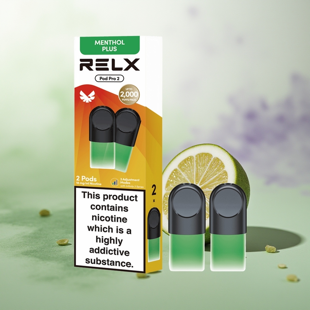 Wholesale Pakistan Relx Pod Pro 2 Vape Device Mint-Menthol Plus 18mg/ml Nicotine Contain