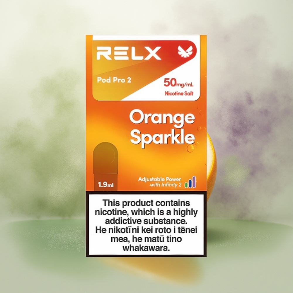 Wholesale Pakistan Relx Pod Pro 2 Vape Device Orange Sparkle 50mg/ml Nicotine Contain
