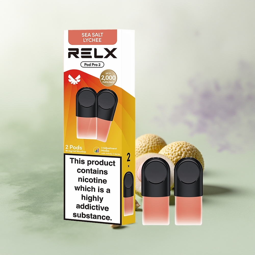 Wholesale Pakistan Relx Pod Pro 2 Vape Device Sea Salt Lychee 18mg/ml Nicotine Contain