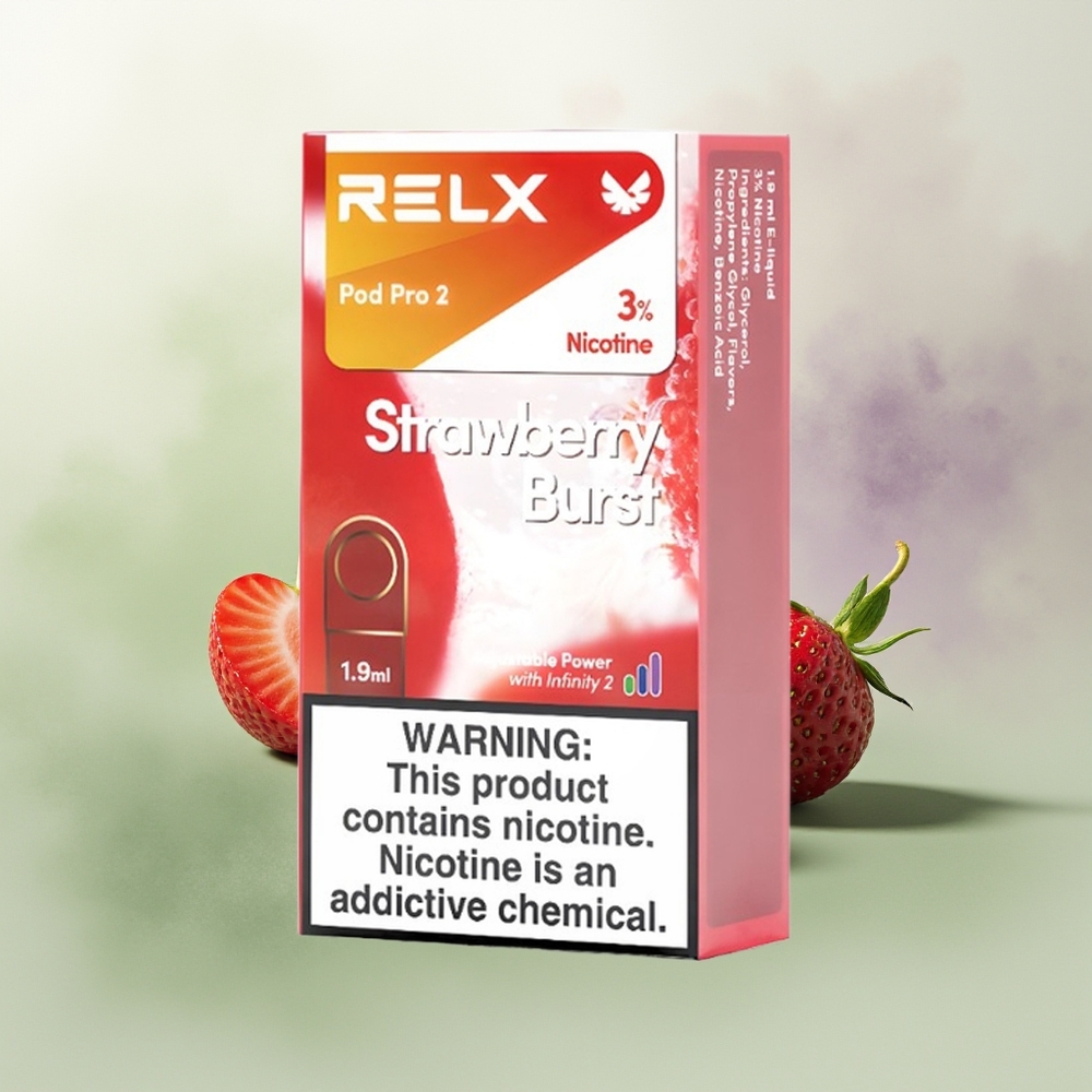 Wholesale Pakistan Relx Pod Pro 2 Vape Device Strawberry Burst 30mg/ml Nicotine Contain