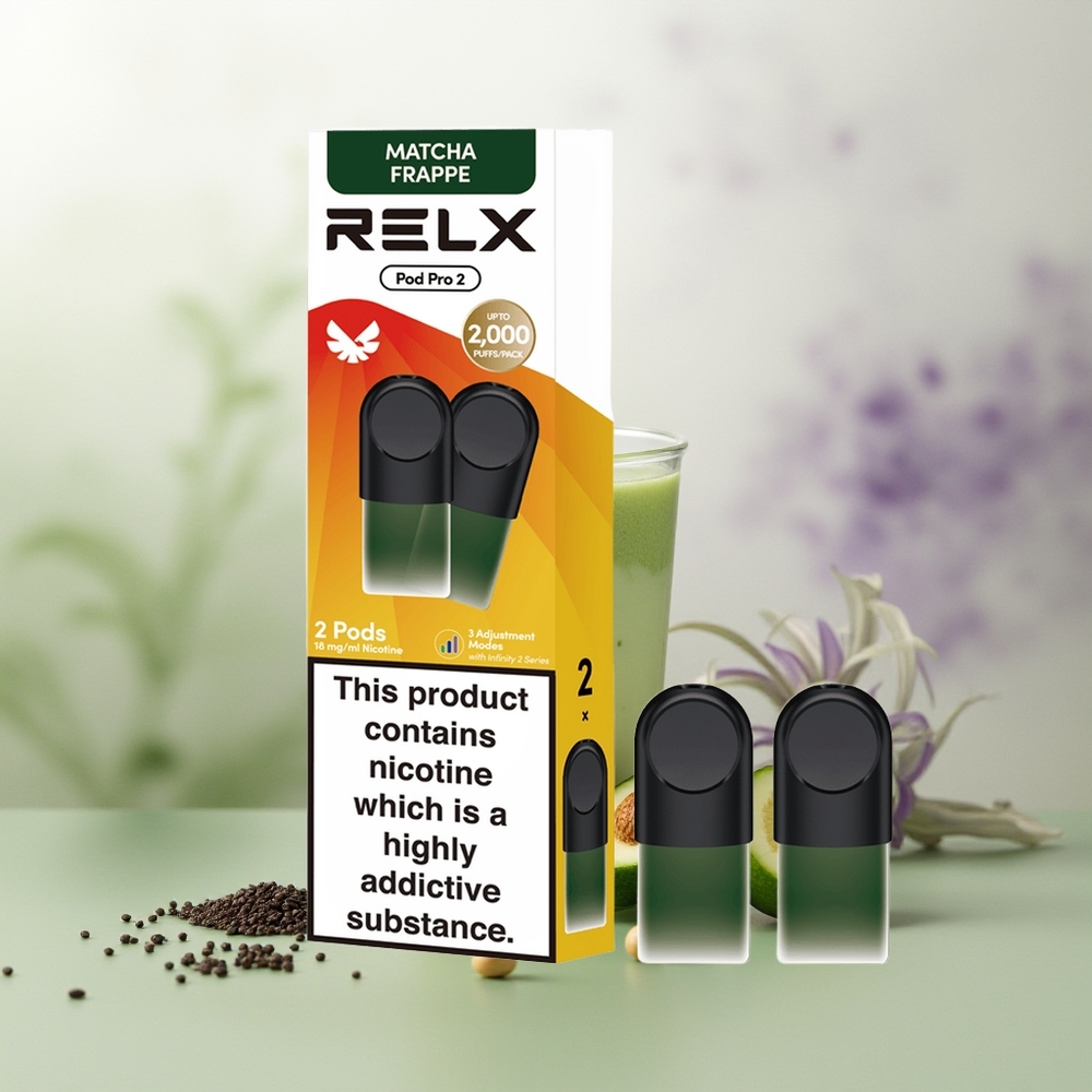 Wholesale Pakistan Relx Pod Pro 2 Vape Device Tea-Matcha Frappe Tea 18mg/ml Nicotine Contain