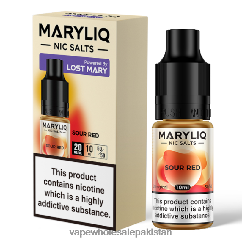 E Cig Wholesale Sour Red D42RL456 LOST MARY MARYLIQ Nic Salts - 10ml - 20mg