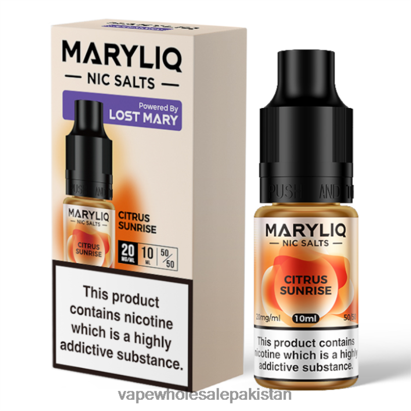 E Cigarette Wholesale Citrus Sunrise D42RL445 LOST MARY MARYLIQ Nic Salts - 10ml - 20mg