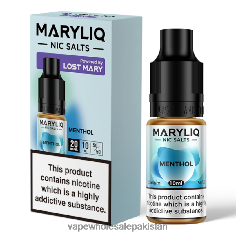 E Cigarettes Wholesale Suppliers Menthol D42RL449 LOST MARY MARYLIQ Nic Salts - 10ml - 20mg