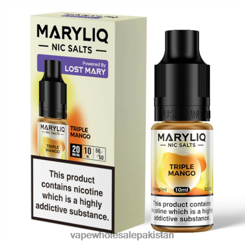 E Cigarettes Wholesale Suppliers Triple Mango D42RL459 LOST MARY MARYLIQ Nic Salts - 10ml - 20mg