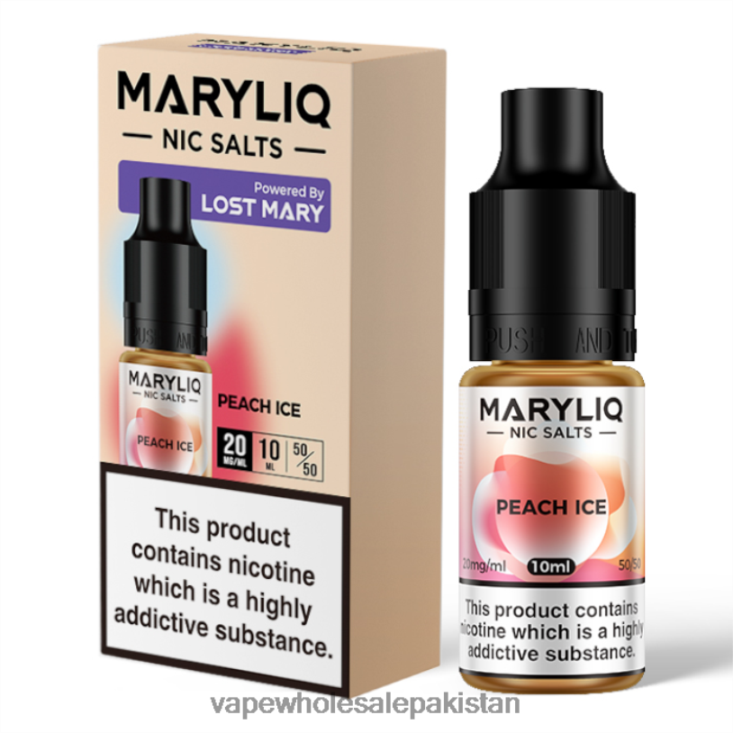 Electronic Cigarette Wholesale Price Peach Ice D42RL450 LOST MARY MARYLIQ Nic Salts - 10ml - 20mg
