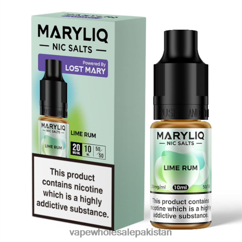 Electronic Cigarette Wholesale Supplier Lime Rum D42RL448 LOST MARY MARYLIQ Nic Salts - 10ml - 20mg