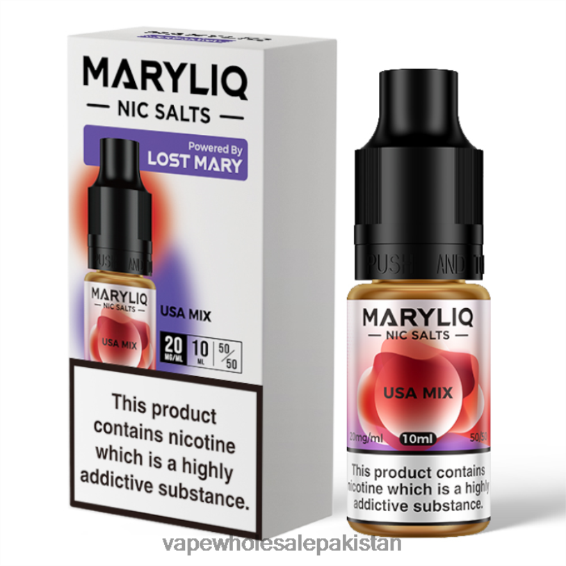Vape Wholesale Prices USA Mix D42RL462 LOST MARY MARYLIQ Nic Salts - 10ml - 20mg