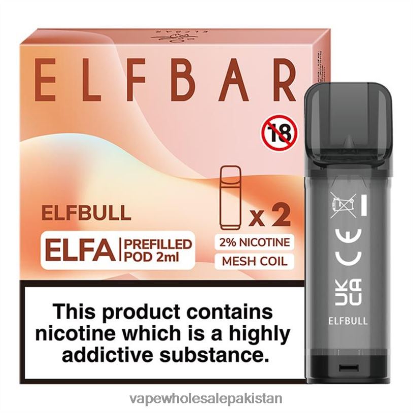 E Cigarette Wholesale ELFBULL D42RL335 ELFBAR Elfa Pre-Filled Pod - 2ml - 20mg (2 Pack)