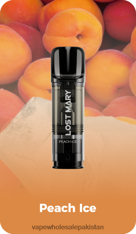 Electronic Cigarette Wholesale Supplier Peach Ice D42RL428 LOST MARY Tappo Pre-Filled Replacement Pods