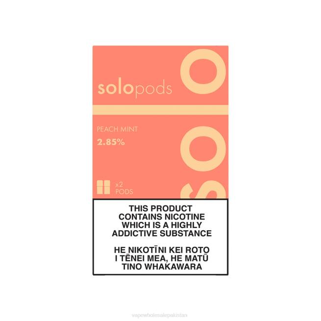 Electronic Cigarette Wholesale 8Z0657 - Solo Replacement Pod 2-Pack Peach Mint