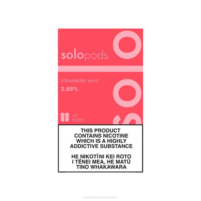 Electronic Cigarette Wholesale Price 8Z0660 - Solo Replacement Pod 2-Pack Strawberry Mint