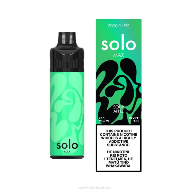 Electronic Cigarette Wholesale Price 8Z0670 - Solo MAX Pod Kit Sour Apple
